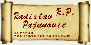 Radislav Pajunović vizit kartica
